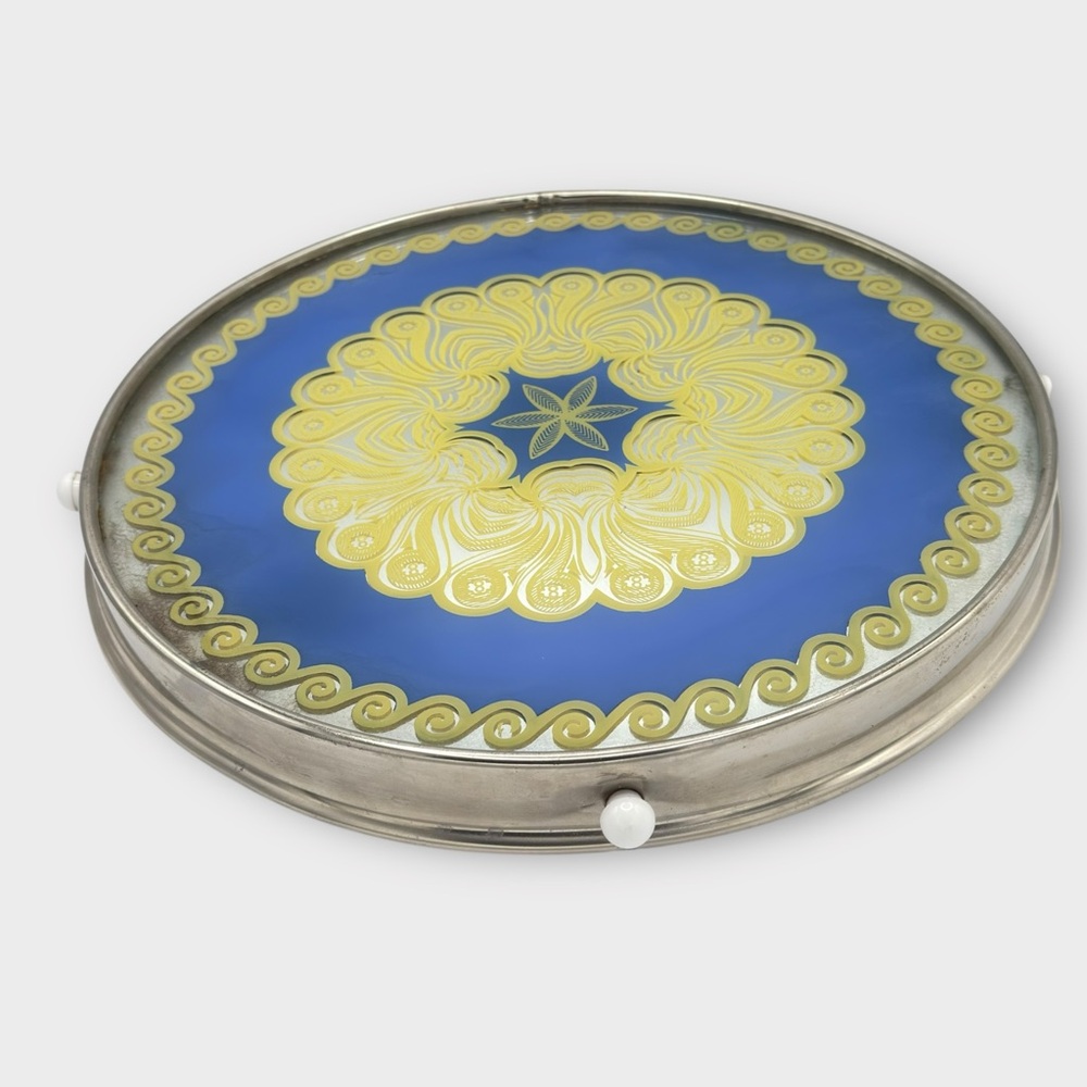 Vintage Lazy Susan Turn Table Tray Rotating Cake Plate